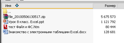 знакомство с электронными таблицами Excel