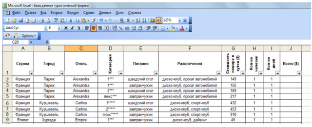 Укажите системы управления бд microsoft excel