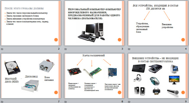 Как устроен компьютер презентация