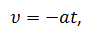 Скорость при прямолинейном равноускоренном  движении тела