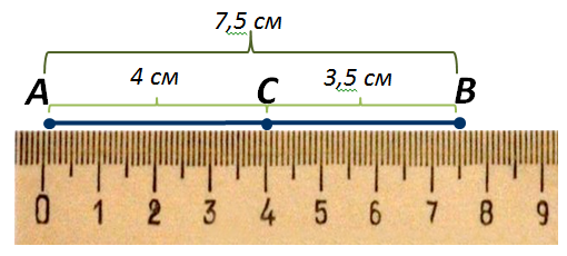 Измерь отрезок и запиши его длину. Что значит измерить длину отрезка. Картинка линейки и отрезка 35 мм. Когда точка делит отрезок на 2 отрезка длина всего отрезка равна. Как измеряют длины отрезков попробуй точно измерить длину отрезка АВ.