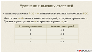 Видеоурок по математике