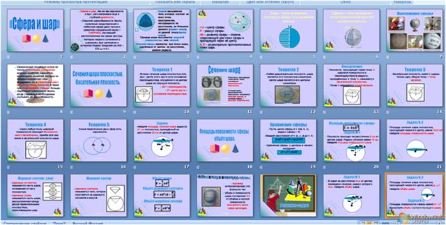Презентация к урокам геометрии по теме Шар. Сфера