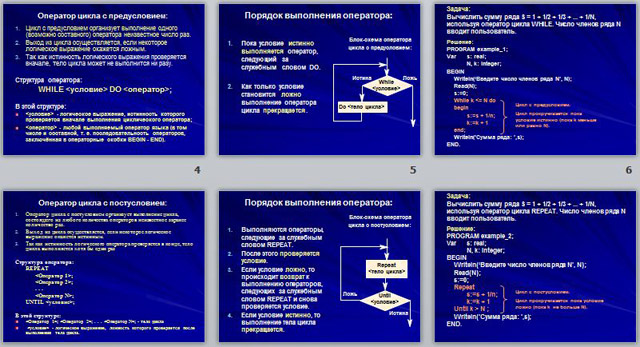 Презентация Циклические конструкции