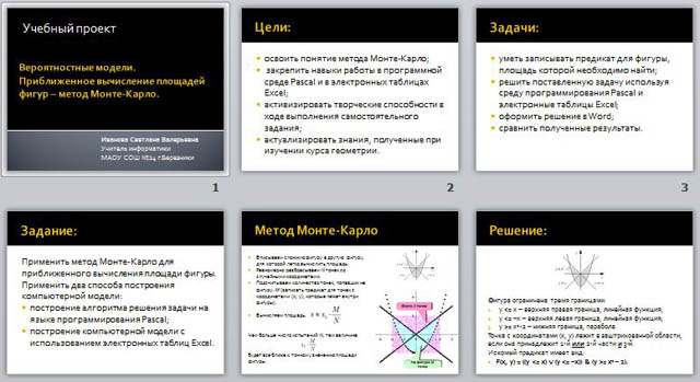 Презентация Метод Монте-Карло