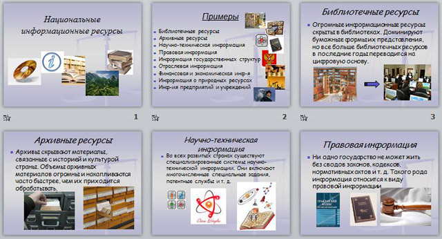 Презентация Национальные информационные ресурсы