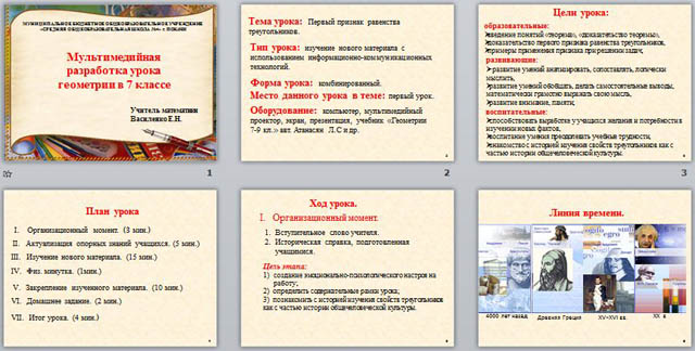 презентация мультимедийная разработка урока геометрии