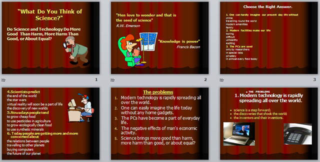 презентация what do you think of science