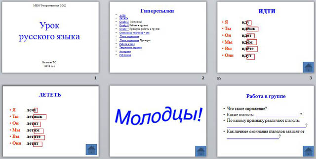 презентация спряжение глагола