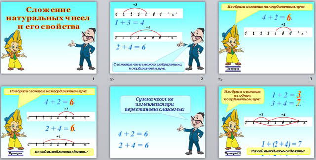 презентация сложение натуральных чисел