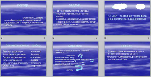 презентация погода