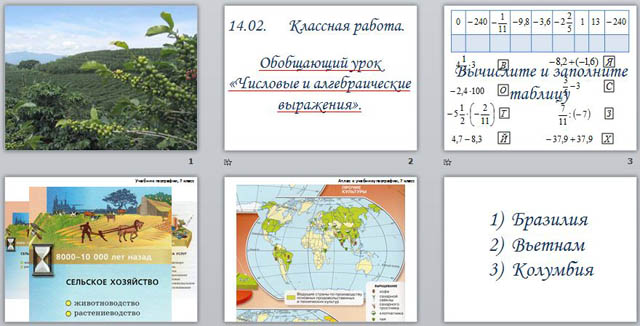презентация числовые и алгебраические выражения