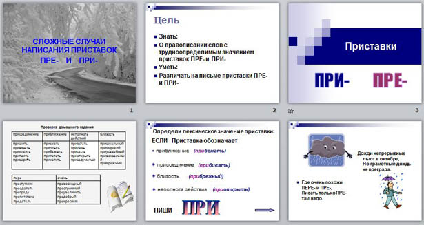 презентация приставки пре- при-