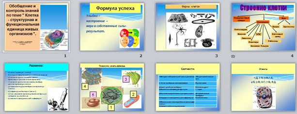 презентация строение клетки