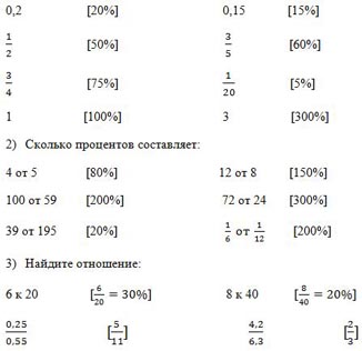 задания на проценты