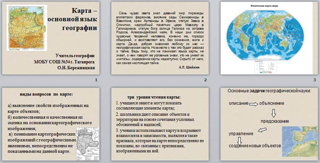 Карта язык географии презентация