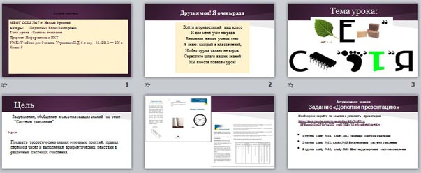 презентация системы счисления