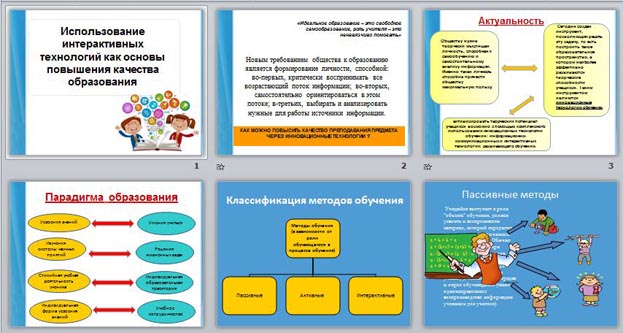 Темы для интерактивной презентации