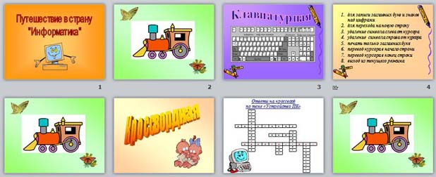 презентация путешествие в страну информатика