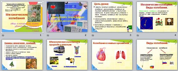 Презентация Механические колебания