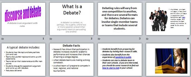 Презентация Discourse and debate