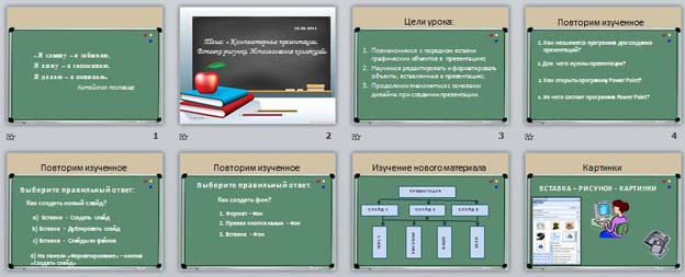 презентация по информатике Компьютерные презентации. Вставка рисунков. Использование коллекций