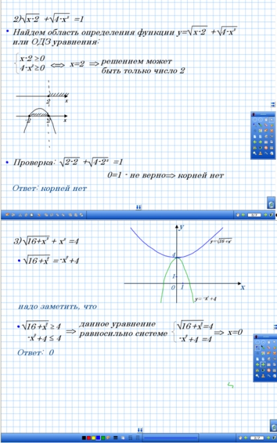 Урок математики Решение уравнений с использованием свойств входящих в них функций