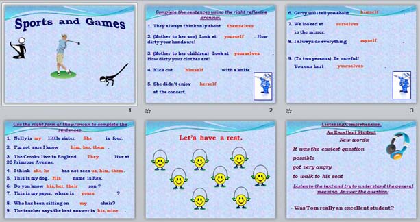 Презентация по английскому языку спорт и игры