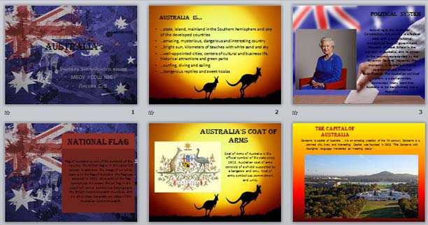Презентация по английскому языку австралия