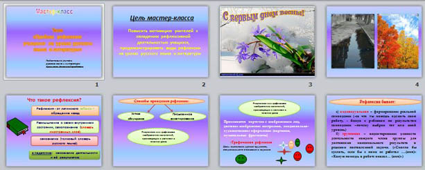 презентация Приёмы рефлексии учащихся  на уроках русского языка и литературы