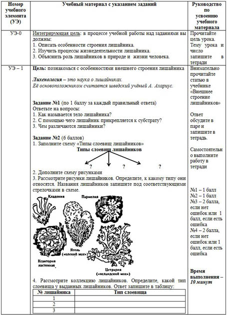 Урок биологии Лишайники