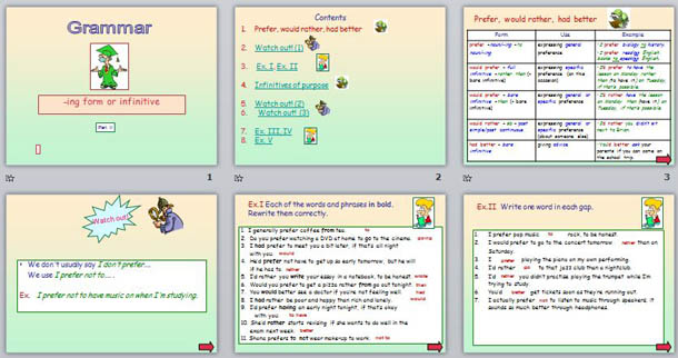 Презентация по английскому языку Grammar: - ing form or Infinitive