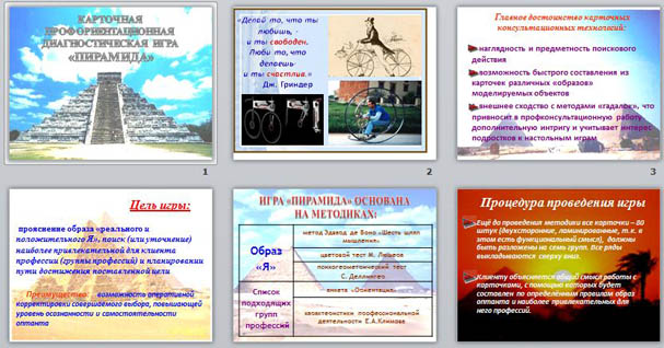 Профориентационная игра Пирамида