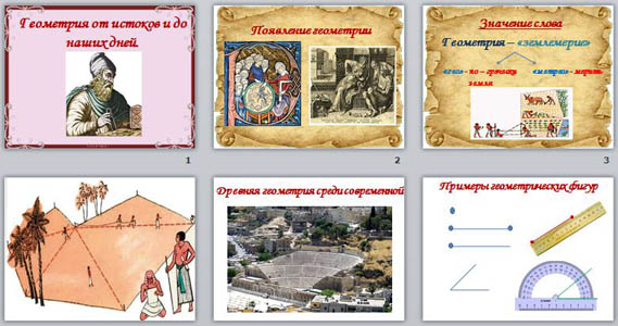 презентация геометрия от истоков и до наших дней