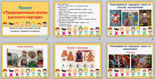 Презентация для начальных классов Традиционные куклы русского народа