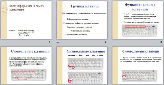 презентация по информатике ввод информации в память компьютера