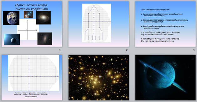 презентация путешествие вокруг системы координат