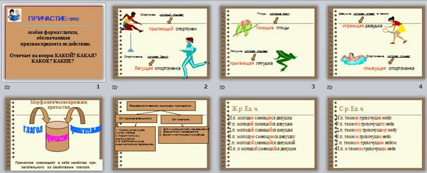 Презентация по русскому языку Причастие - особая форма глагола