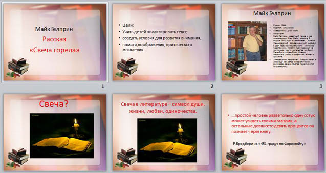 Гелприн свеча горела презентация 6 класс