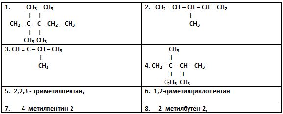 составьте структурные формулы