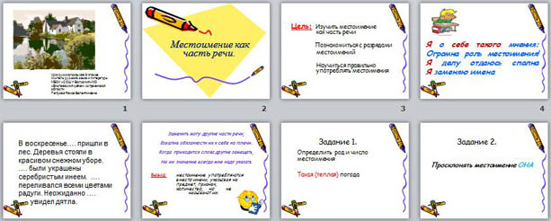 Презентация Местоимения как часть речи