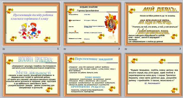 Презентація досвіду роботи класного керівника 4 класу