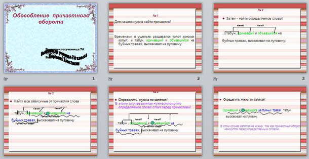 Обособление причастных оборотов презентация