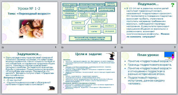 Презентация Переходный возраст