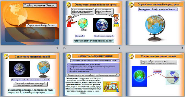Презентация к уроку окружающего мира Глобус - модель Земли