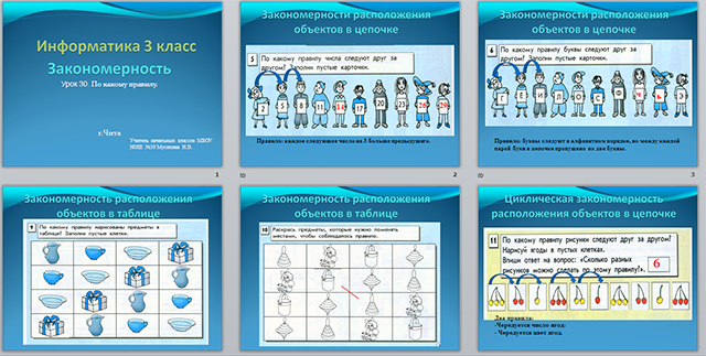 Аналогичная закономерность 3 класс информатика презентация