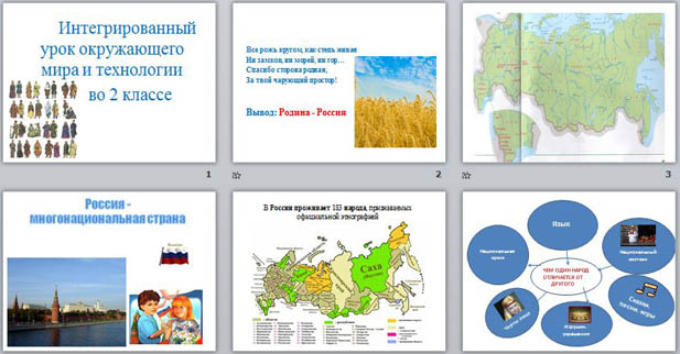 презентация по окружающему миру и технологии Россия - многонациональная страна
