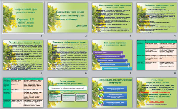 презентация на тему Современный урок русского языка ФГОС