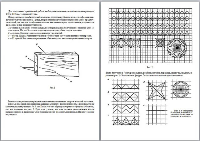 Урок технологии Знакомство с различными видами резьбы по дереву. Особенности выполнения геометрической трёхгранно-выемчатой резьбы