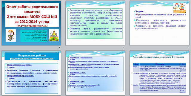 План работы родительского комитета в детском саду рб